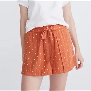Madewell Drapey Pull-On Shorts in Polka Dot